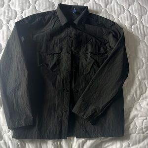 H&M Black Parachute Button Up
